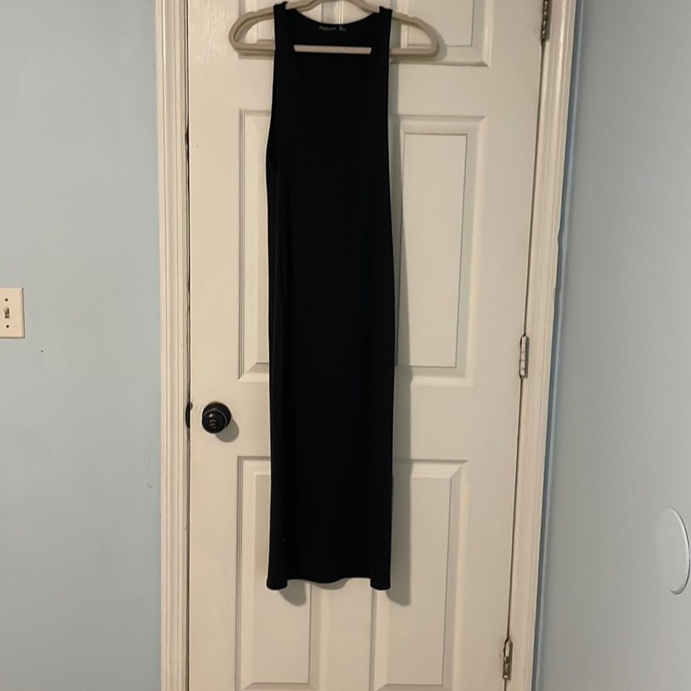 NastyGal double slit black dress